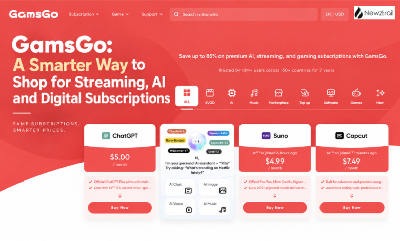 GamsGo: A Smarter Way to Shop for Streaming, AI and Digital Subscriptions GamsGo: A Smarter Way to Shop for Streaming, AI and Digital Subscriptions